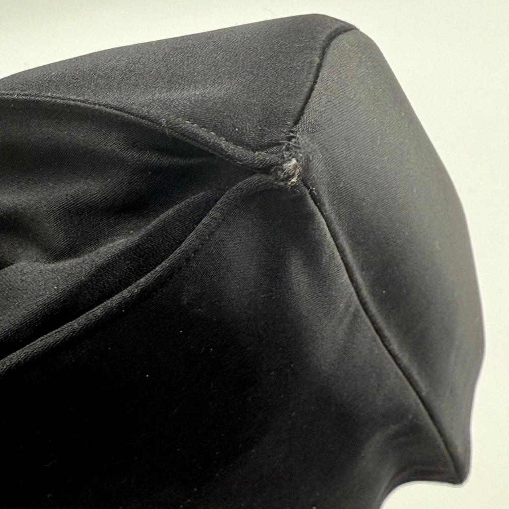 VTG Koret Black Satin Evening Bag Mother of Pearl Enamel Frame Gold Tone Clutch - Picture 4 of 12